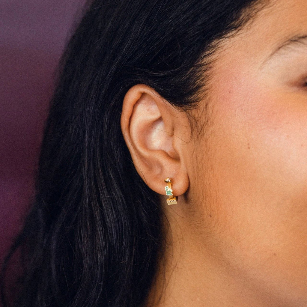 NYC 3D Huggie Hoop Earrings by Oh Clementine