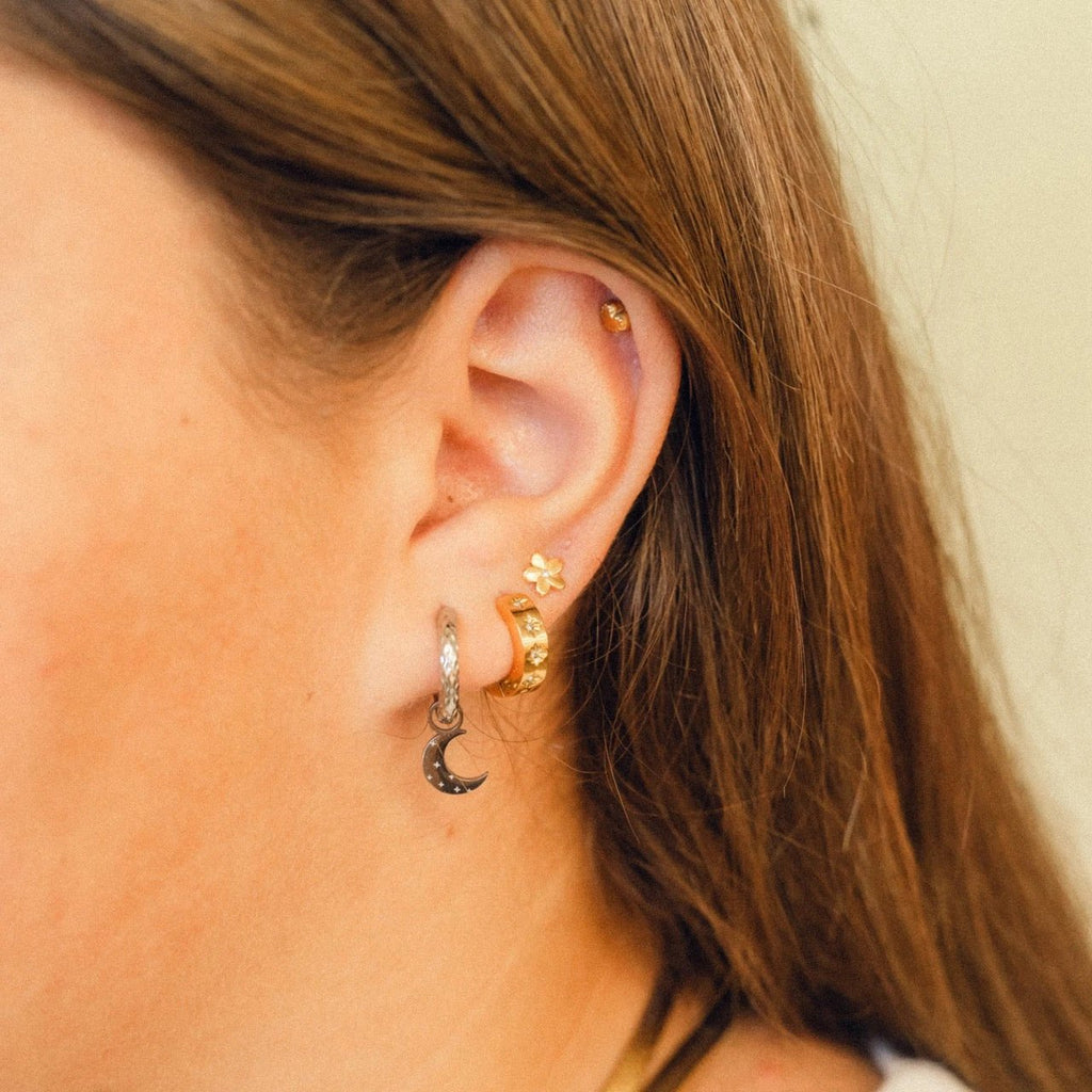 Plumeria Flower Stud Earrings by Oh Clementine