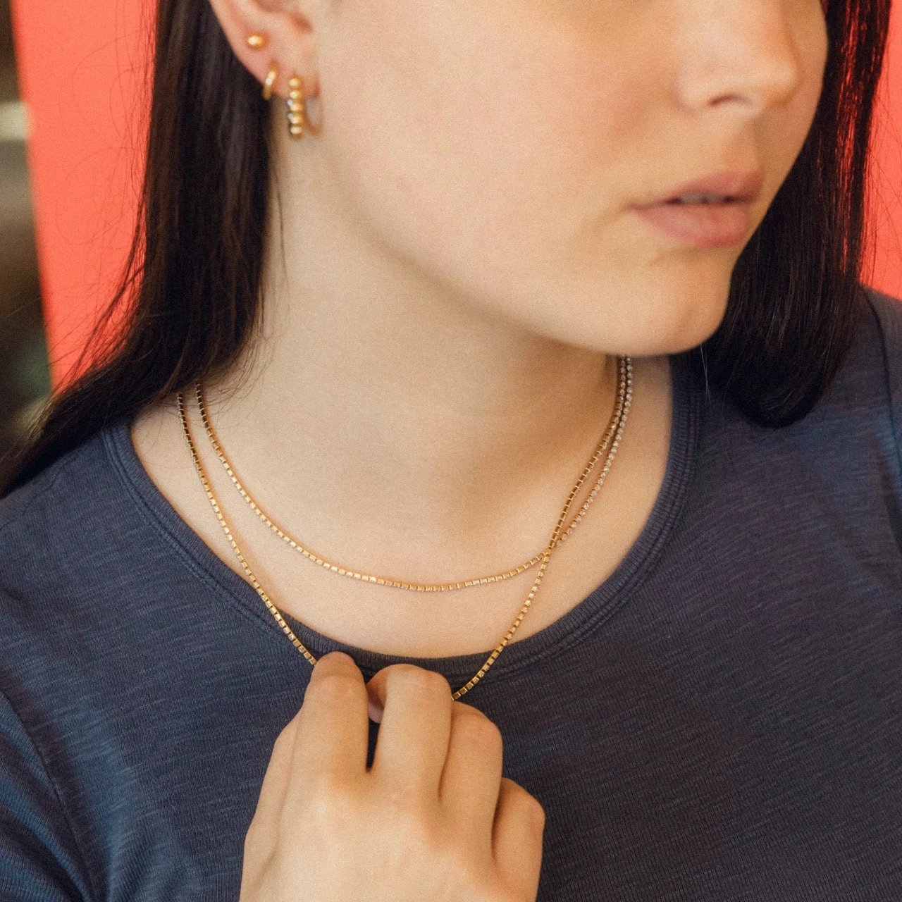 Micro Tennis Necklace by Oh Clementine