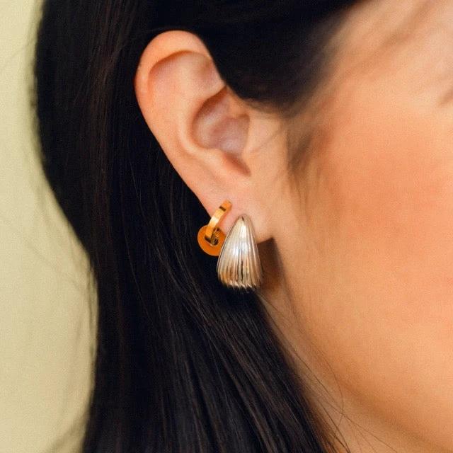 Chunky Teardrop Stud Earrings by Oh Clementine