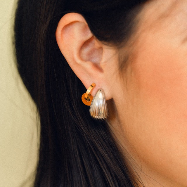 Smooth Huggie Hoop Earrings