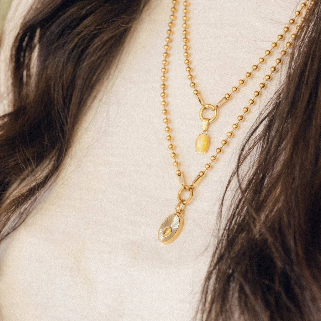 November Birthstone Necklace Charm by Oh Clementine