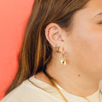 Zebra-print Huggie Hoop Earrings