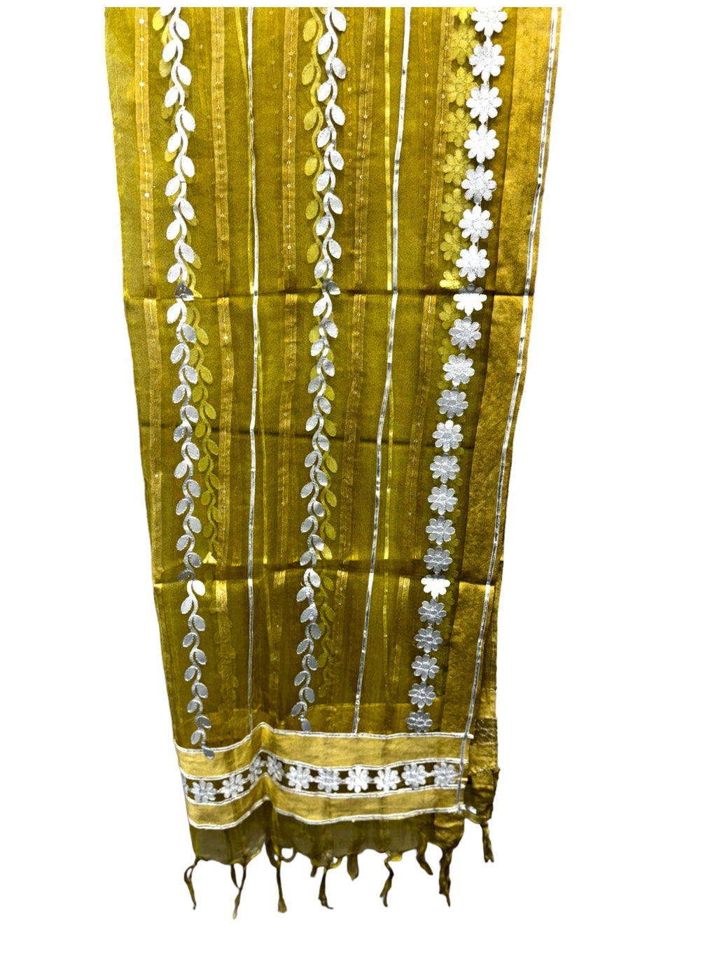 Dupatta with Silver Gota Work