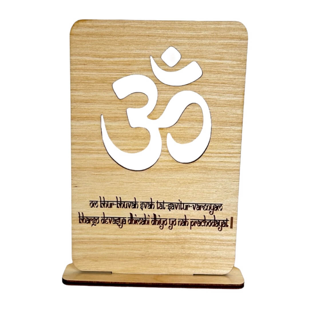 Om-Gayatri Mantra Desk Sign