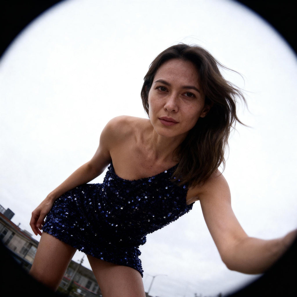 One Shoulder Sequined Party Mini Dress in Purple [Sizes SM-L]