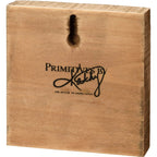 Our Family Is Scentsational Skunk Motif Punny Wooden Block Sign | 4" x 4" by The Bullish Store