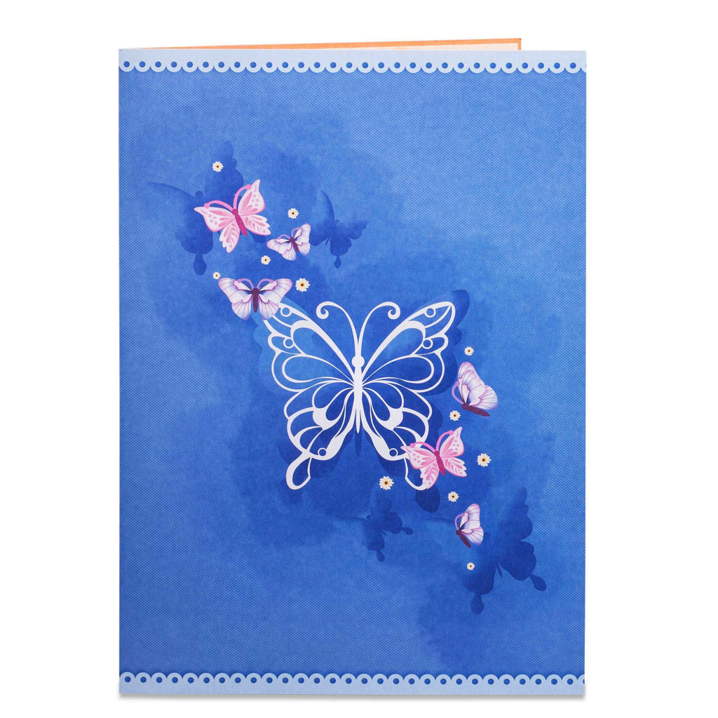 HugePop Butterfly Pop Up Card with Detachable Bouquet