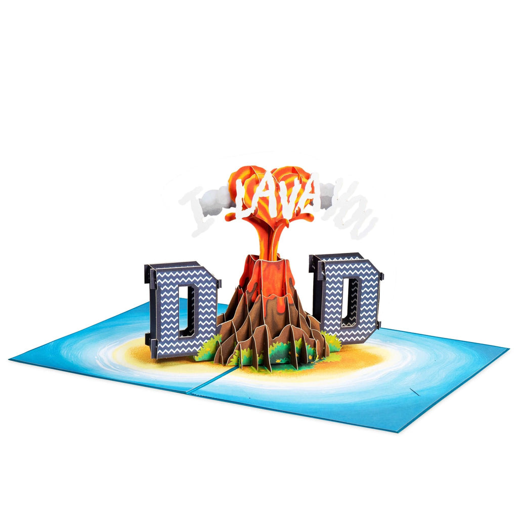 I Lava You Dad 3D Pop Up Card by Paper Love