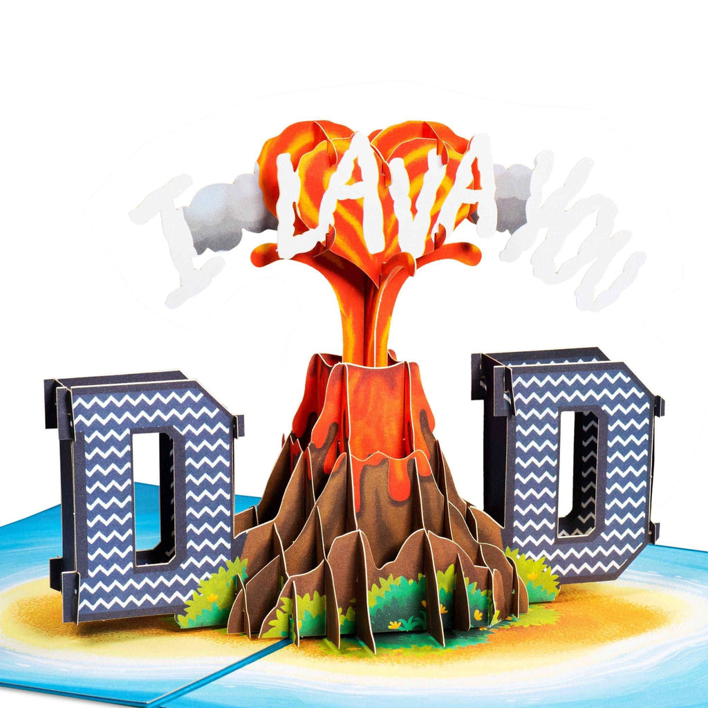 I Lava You Dad 3D Pop Up Card by Paper Love