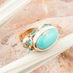 Multi Green Stones Golden Statement Ring by Barse Jewelry