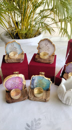 Guruji Sada Sahai Mantra Agate with Tealight