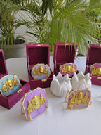 Tirupati Balaji on Natural Agate Stone with Stand & Suede Gift Box - Premium Gift for Any Occasion