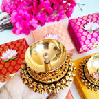 Brass Akhand Diya's with Ghungroo Base