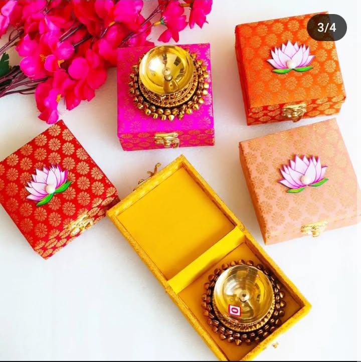 Brass Akhand Diya's with Ghungroo Base
