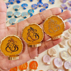Resin Ganesha in Agate Texture - Set of 5 - Perfect Return Gifts for Ganesh Chathurthi/Diwali/Puja