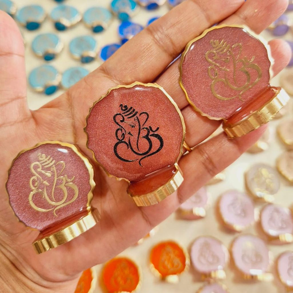 Resin Ganesha in Agate Texture -Perfect Return Gifts for Ganesh Chathurthi/Diwali/Puja