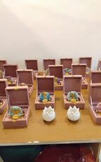 Ganesha on Agate T-light Holder in Suede Gift Box - Premium Gift for Housewarming/ Hostess Gift