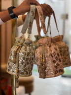 Designer Duffle Round Potli - Hand Embroidered