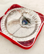 German Silver Ghungru Aarti Thali Set with Om Tika Stick