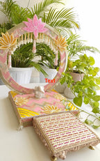 Ganpati Singhasan with Backdrop - Reusable Decoration for Ganesha Chaturthi/Ganpati Festival