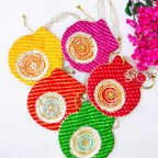 Lehariya with Gota Patti work Potli Bag, Set of 5