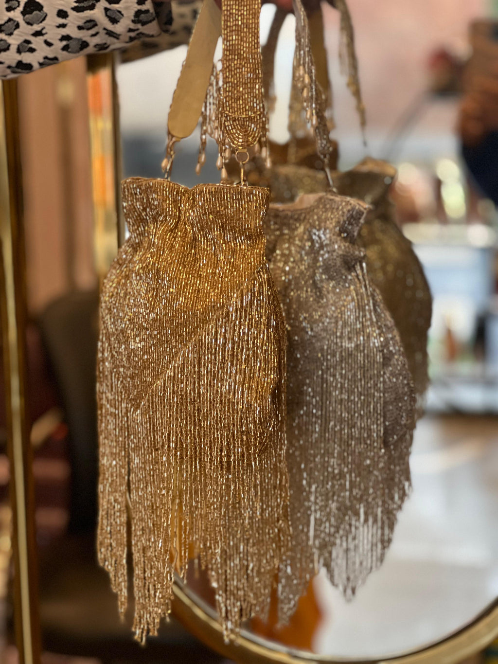 Shimmer Designer Potli Bags with Long Tassels