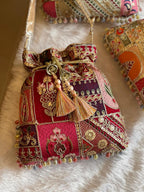 Multicolor Patchwork Embroidered Potli Bag