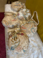 Multicolor Thread-work Embroidered Silk Potli Bag