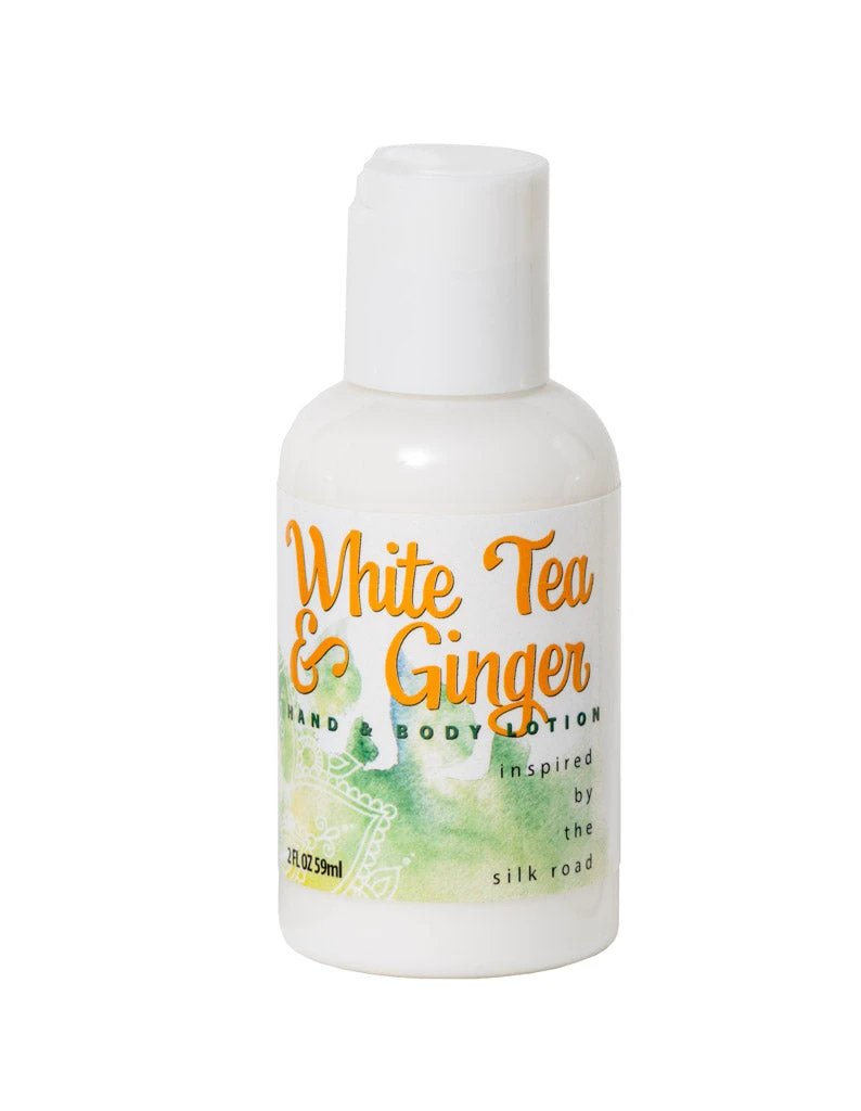 WHITE TEA & GINGER HAND & BODY LOTION 16 oz or 2 oz by Essential Journeys