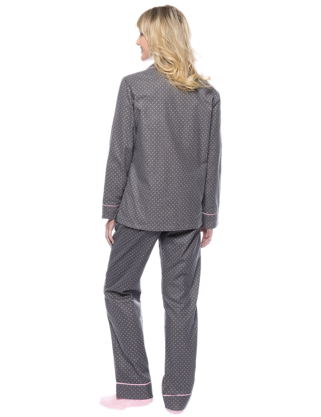 Womens Premium 100% Cotton Flannel Pajama Sleepwear Set