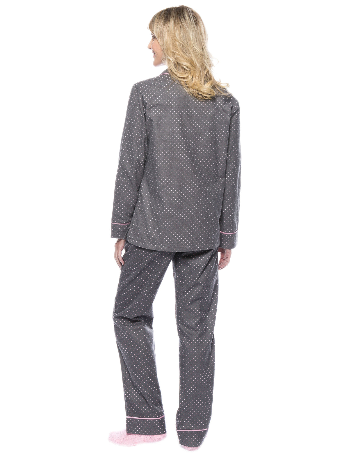 Womens Premium 100% Cotton Flannel Pajama Sleepwear Set