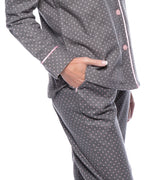 Womens Premium 100% Cotton Flannel Pajama Sleepwear Set