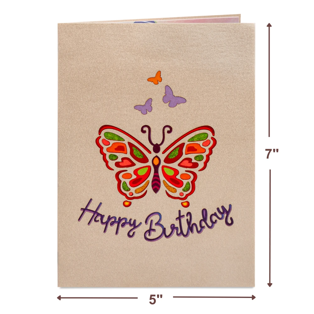 Birthday Butterfly Pop Up Card by Paper Love