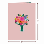 Floral Arrangement Pop Up Card by Paper Love