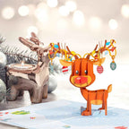 Paper Love Christmas Card - Ornament Reindeer Pop Up Card by Paper Love