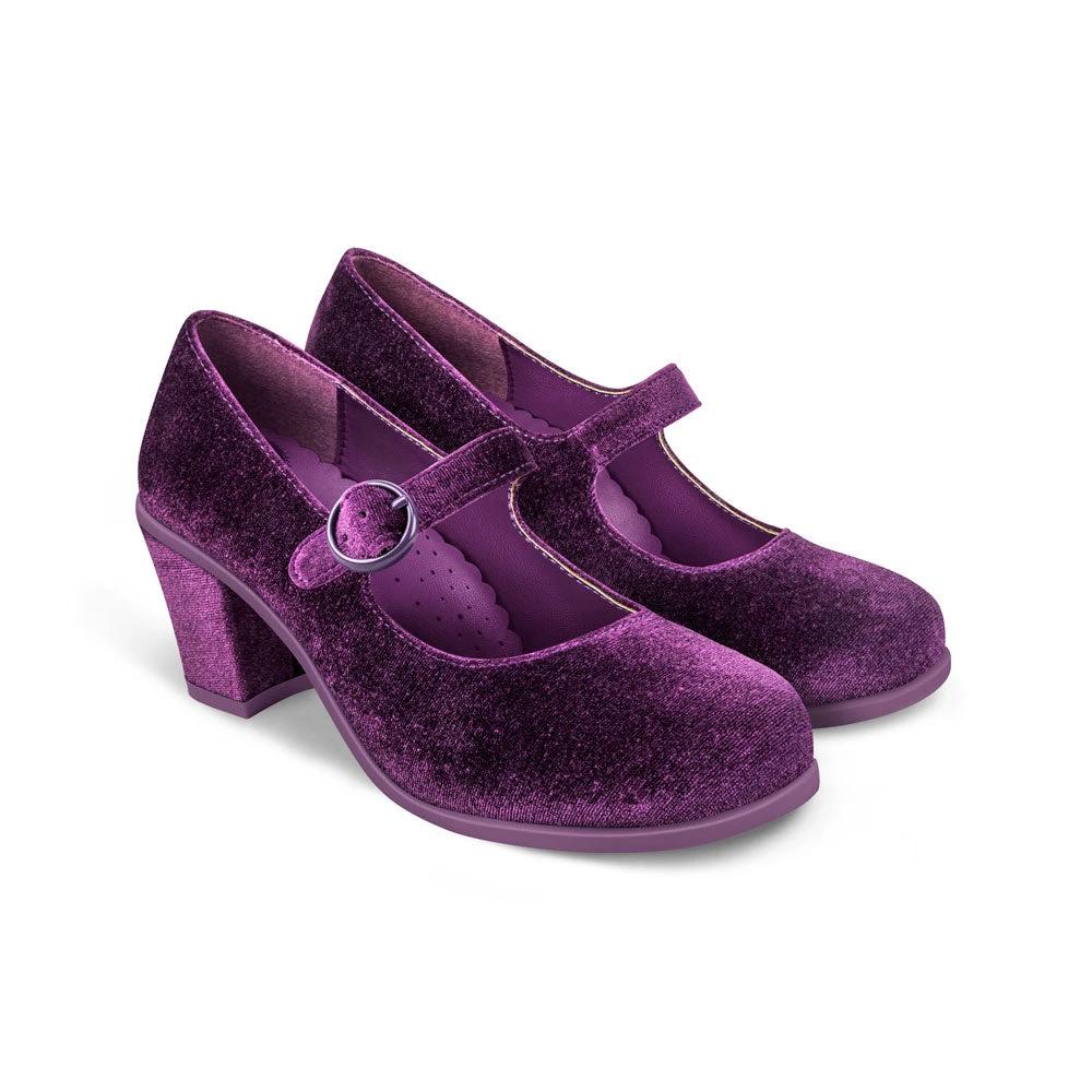 Chocolaticas® Mid Heels Plum Elixir Women's Mary Jane Pump by Hot Chocolate Design