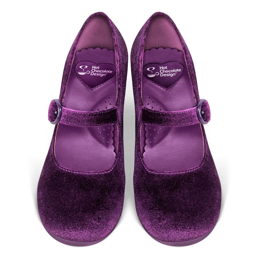 Chocolaticas® Mid Heels Plum Elixir Women's Mary Jane Pump by Hot Chocolate Design