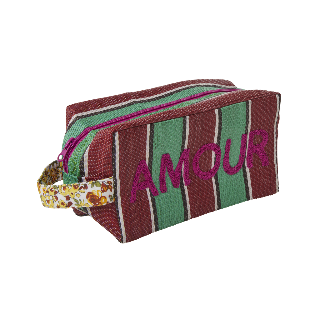 Recycled Plastic Toiletry Bag - Multicolor - Embroidery Print