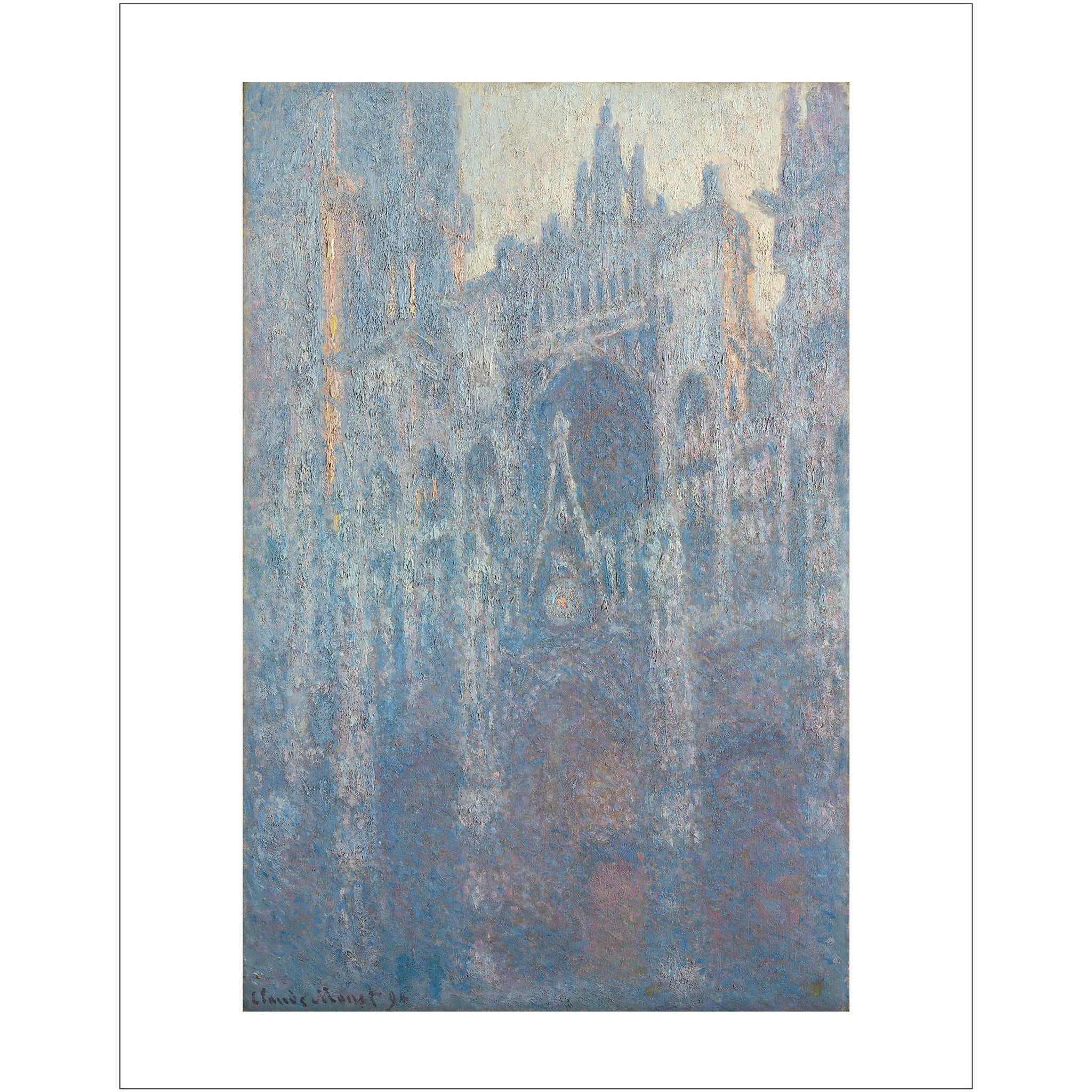 Monet - The Portal of Rouen Cathedral in Morning Light 11'' x 14" Print