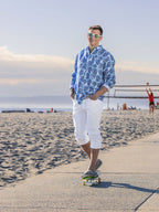 Men's Regular Fit Long Sleeve 100% Linen Shirt