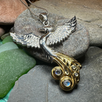 Phoenix Gemstone Necklace in Sterling Silver