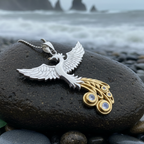 Phoenix Gemstone Necklace in Sterling Silver