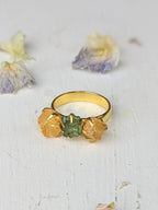 Citrine and Peridot Cluster Ring - Gold by Ash & Rose
