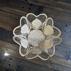 10" Floral Handwoven Iraca Bread Basket by MacondoForever