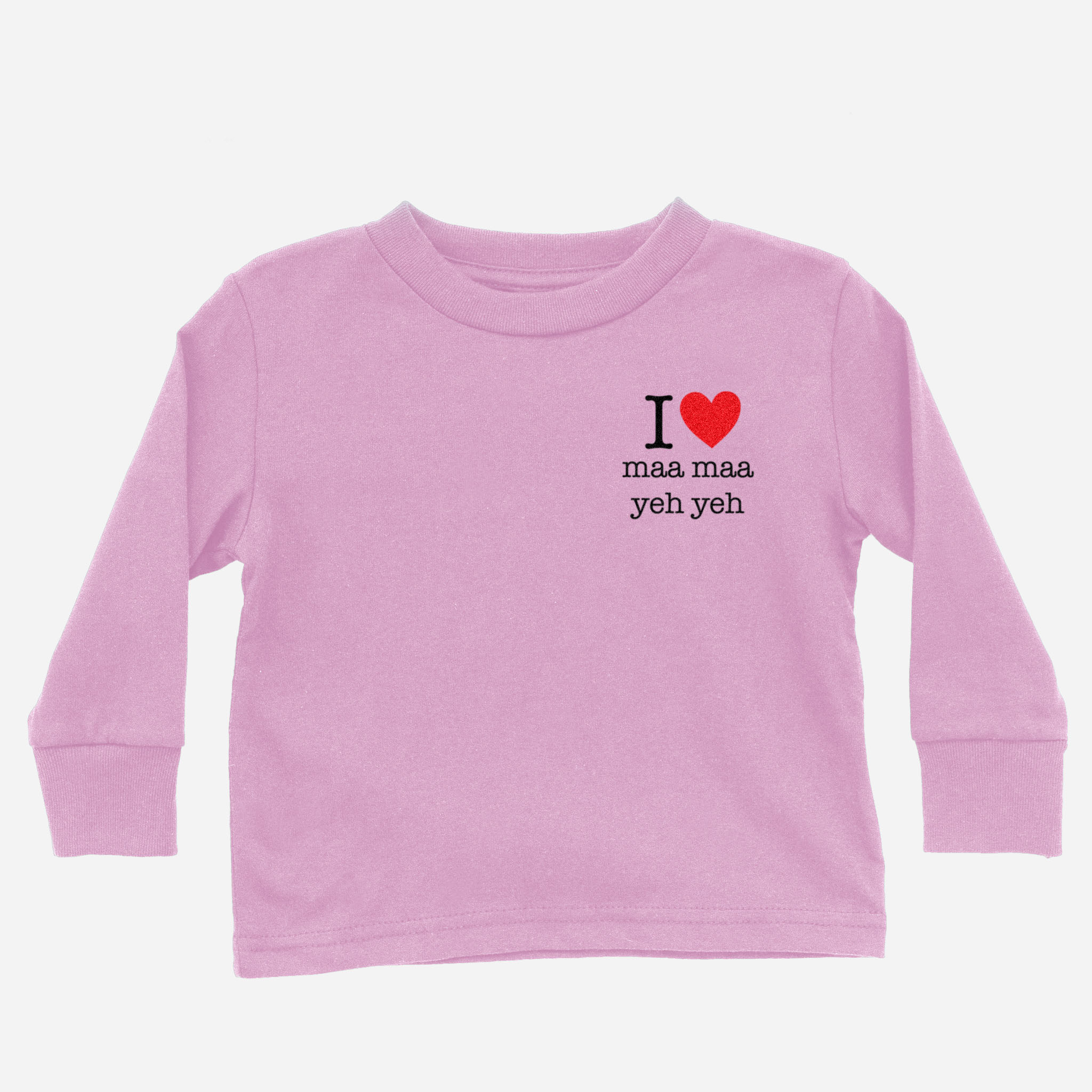 I Heart Grandma & Grandpa Cantonese Paternal Long Sleeve Shirt (Toddler)