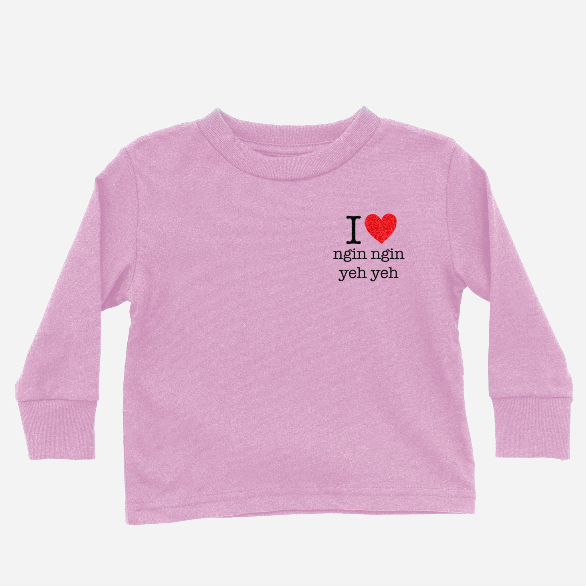I Heart Grandma & Grandpa Taishanese Paternal Long Sleeve Shirt (Toddler)