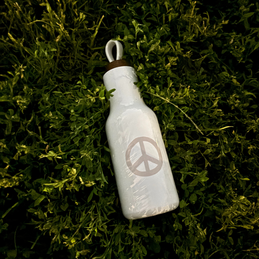 Peace Sign Stainless Steel Water Bottle | Insulated Water Canister | 20oz