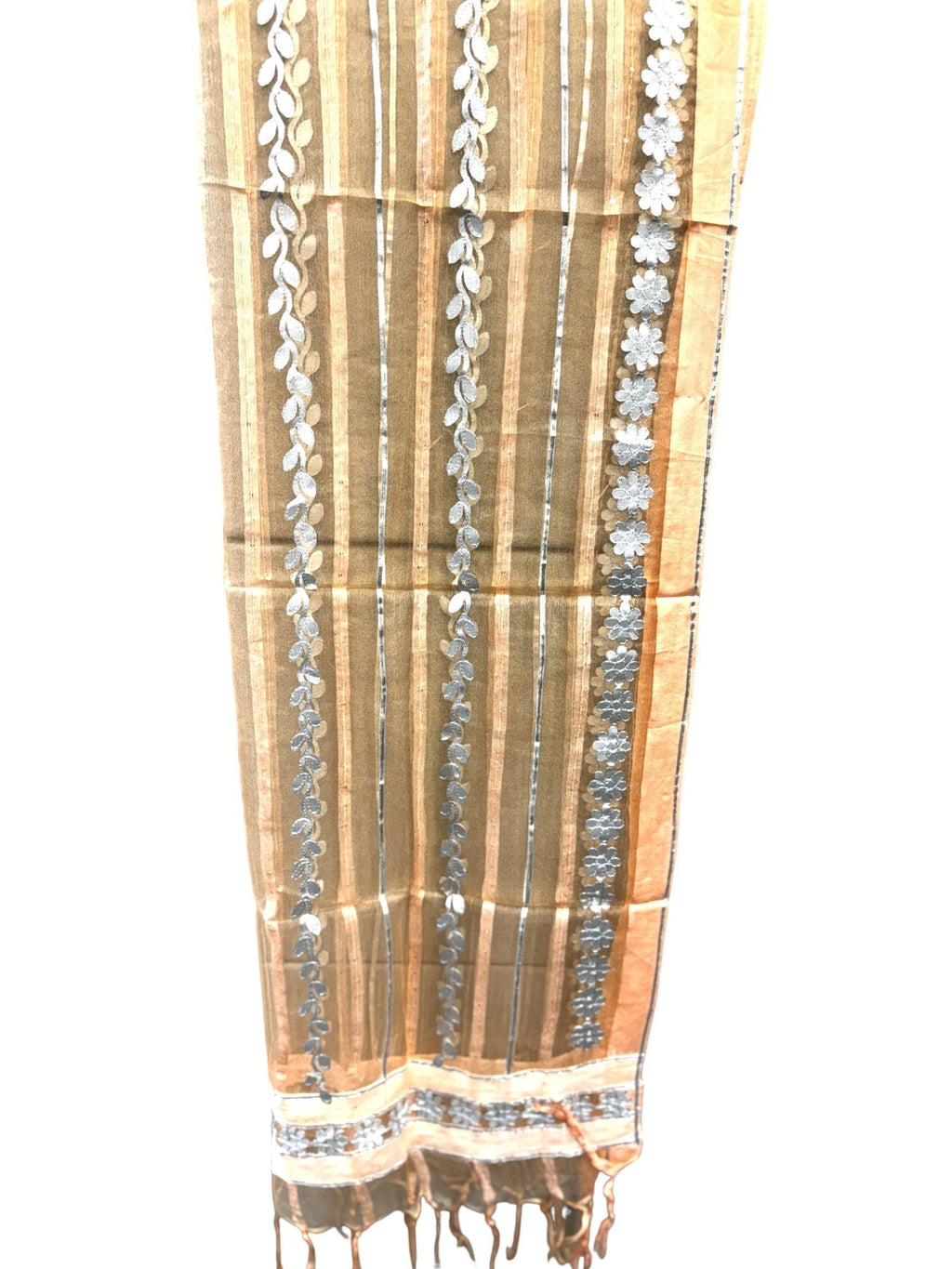 Dupatta with Silver Gota Work