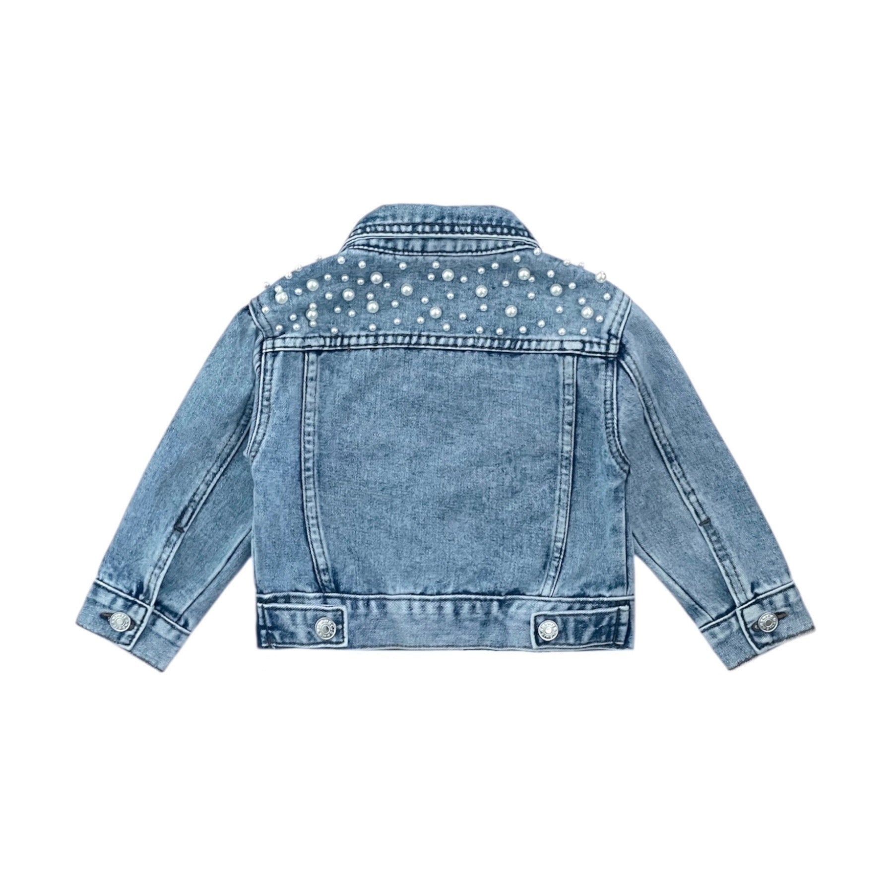 Light Wash Pearl Denim Jeans Jacket